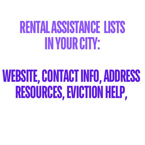 Customized: Rental Assistance Lists + Website + Contact Info, Eviction Resources in Your City(48 hours)